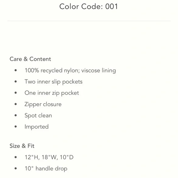 NWT Anthropologie nylon tote bag red - Picture 4 of 4